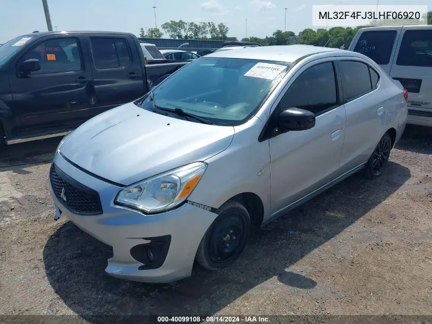 2020 Mitsubishi Mirage G4 Le VIN: ML32F4FJ3LHF06920 Lot: 40099108