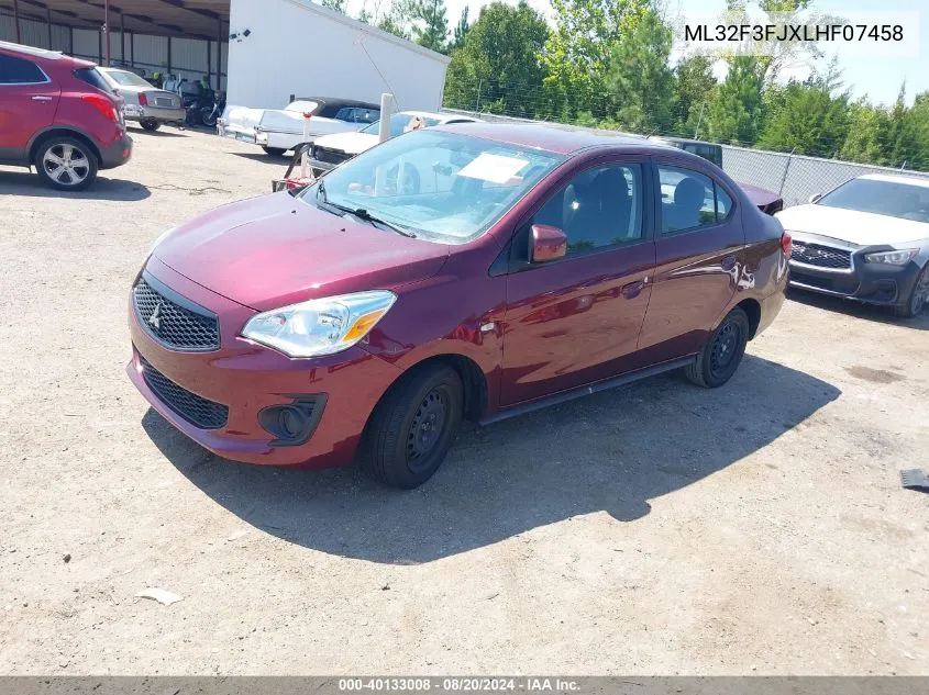 2020 Mitsubishi Mirage G4 Es VIN: ML32F3FJXLHF07458 Lot: 40133008