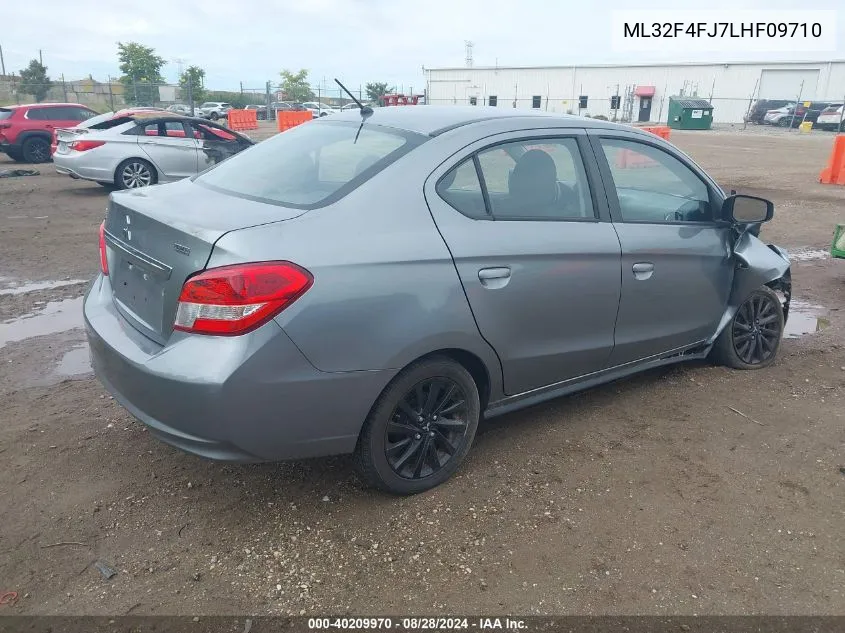 2020 Mitsubishi Mirage G4 Le/Se VIN: ML32F4FJ7LHF09710 Lot: 40209970