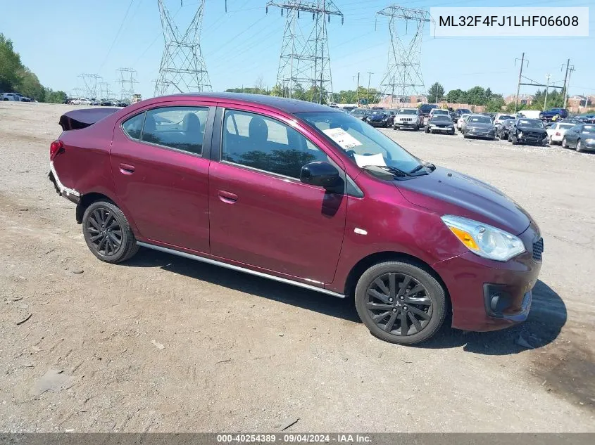 2020 Mitsubishi Mirage G4 Le VIN: ML32F4FJ1LHF06608 Lot: 40254389