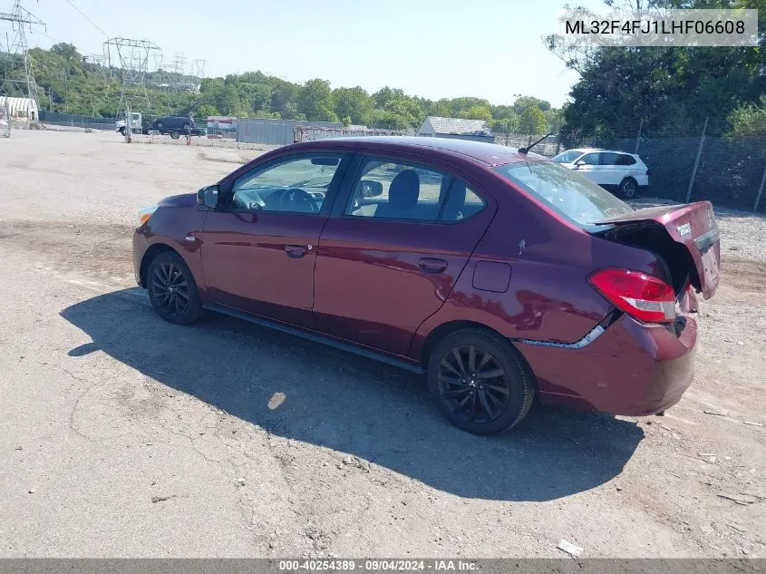 2020 Mitsubishi Mirage G4 Le VIN: ML32F4FJ1LHF06608 Lot: 40254389