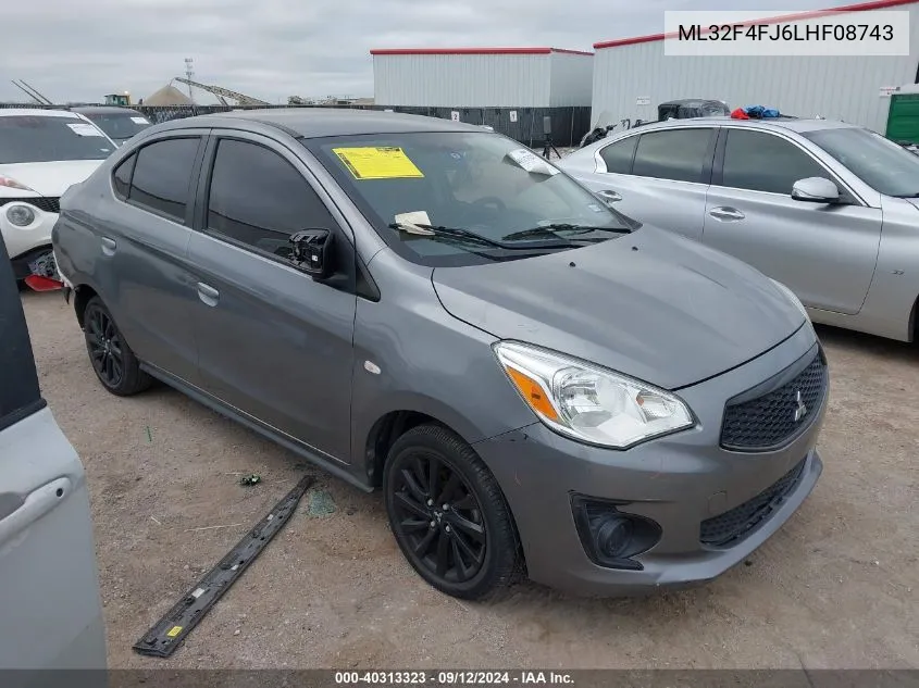 2020 Mitsubishi Mirage G4 G4 Se/G4 Le VIN: ML32F4FJ6LHF08743 Lot: 40313323