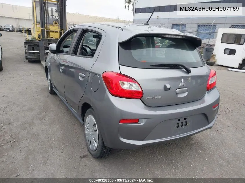 2020 Mitsubishi Mirage Es/Se VIN: ML32A3HJ0LH007169 Lot: 40328306