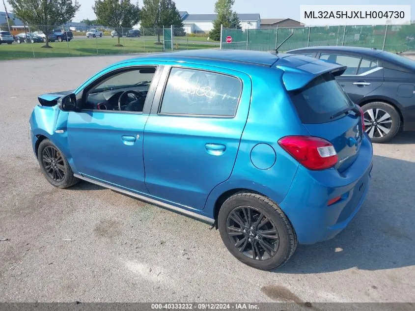 2020 Mitsubishi Mirage Le VIN: ML32A5HJXLH004730 Lot: 40333232