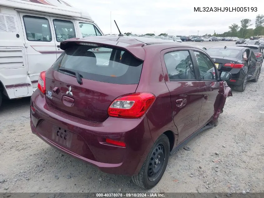 ML32A3HJ9LH005193 2020 Mitsubishi Mirage Es/Se