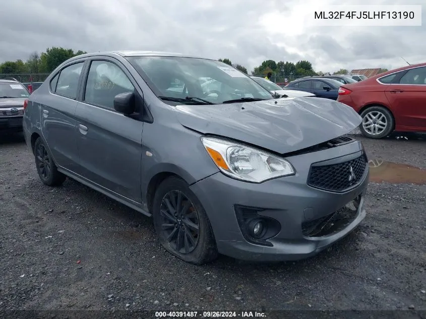 2020 Mitsubishi Mirage G4 Le/Se VIN: ML32F4FJ5LHF13190 Lot: 40391487