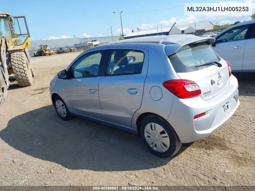 2020 Mitsubishi Mirage Es VIN: ML32A3HJ1LH005253 Lot: 40398987