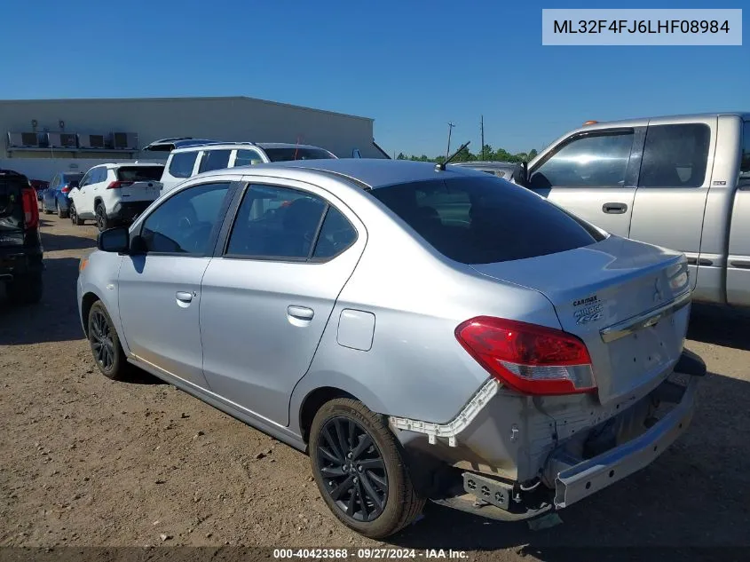 2020 Mitsubishi Mirage G4 Le VIN: ML32F4FJ6LHF08984 Lot: 40423368