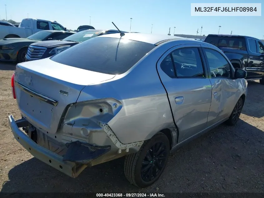 2020 Mitsubishi Mirage G4 Le VIN: ML32F4FJ6LHF08984 Lot: 40423368