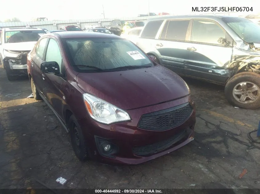 2020 Mitsubishi Mirage G4 Es VIN: ML32F3FJ5LHF06704 Lot: 40444592