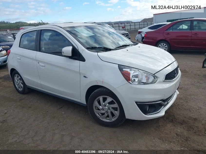 2020 Mitsubishi Mirage Se VIN: ML32A4HJ3LH002974 Lot: 40453396