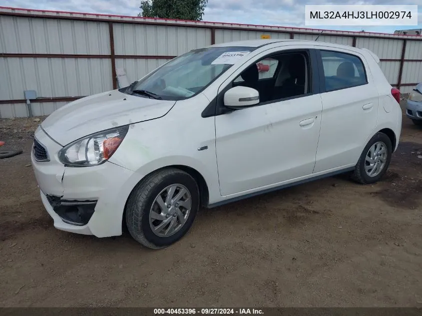 2020 Mitsubishi Mirage Se VIN: ML32A4HJ3LH002974 Lot: 40453396