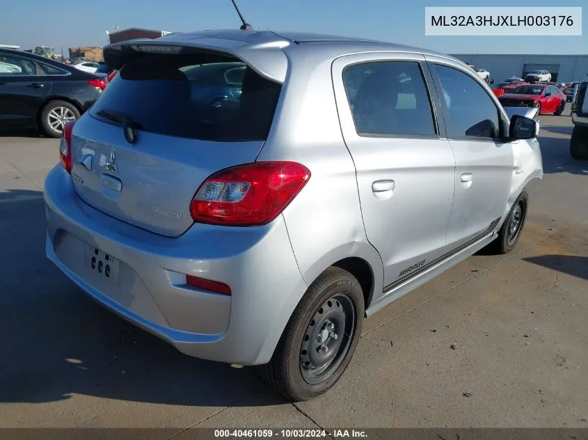 2020 Mitsubishi Mirage Se VIN: ML32A3HJXLH003176 Lot: 40461059