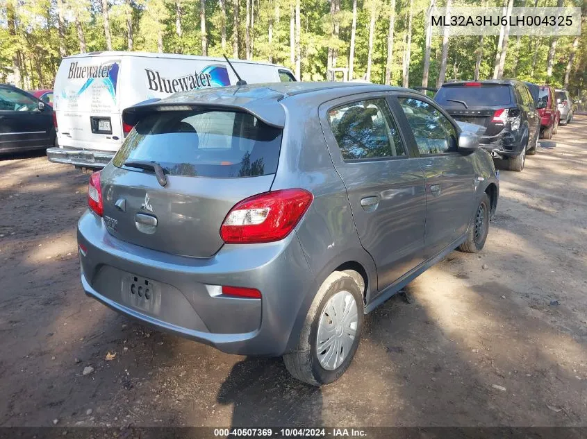 2020 Mitsubishi Mirage Es/Se VIN: ML32A3HJ6LH004325 Lot: 40507369