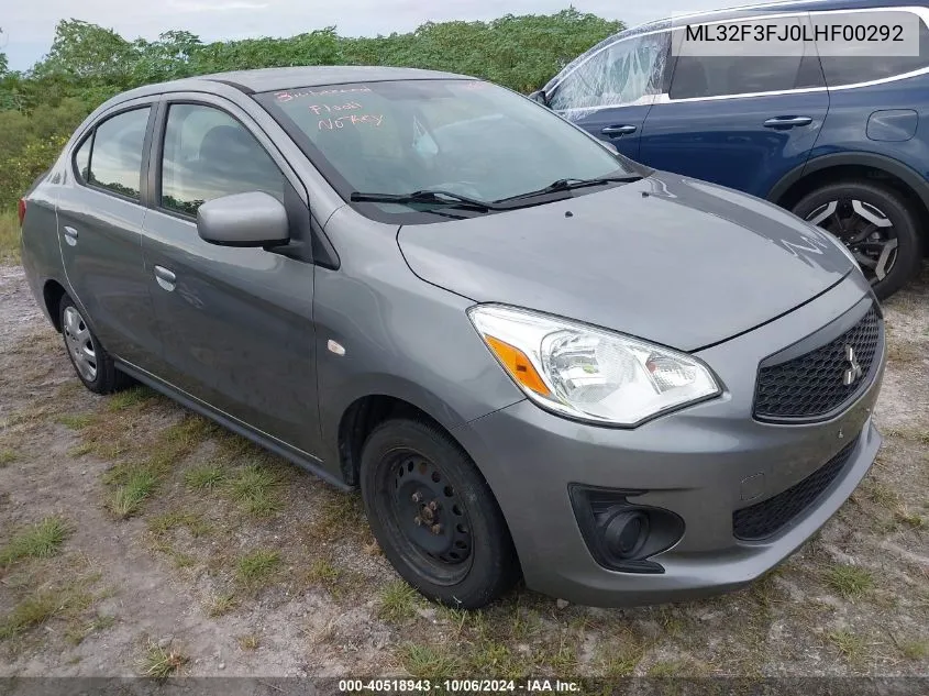 2020 Mitsubishi Mirage G4 Es VIN: ML32F3FJ0LHF00292 Lot: 40518943