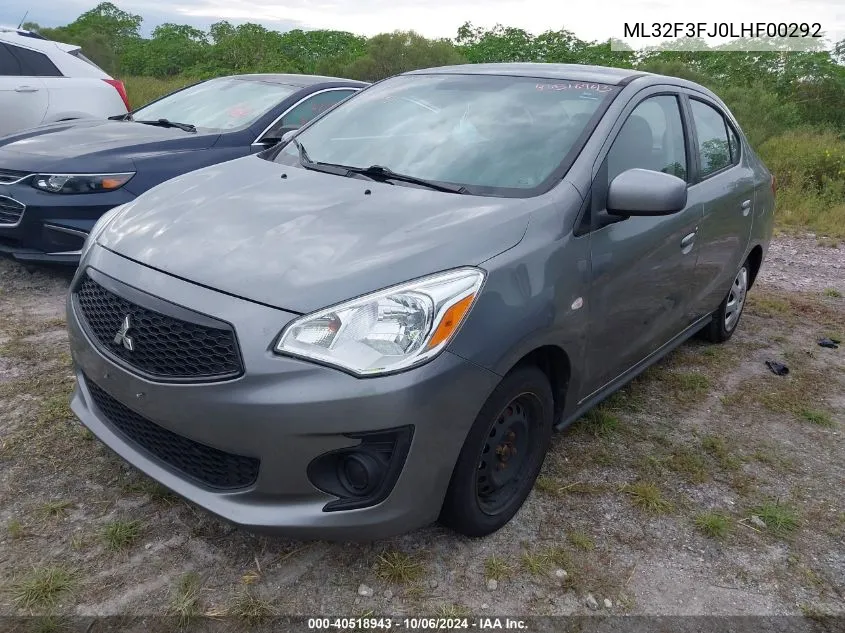 2020 Mitsubishi Mirage G4 Es VIN: ML32F3FJ0LHF00292 Lot: 40518943