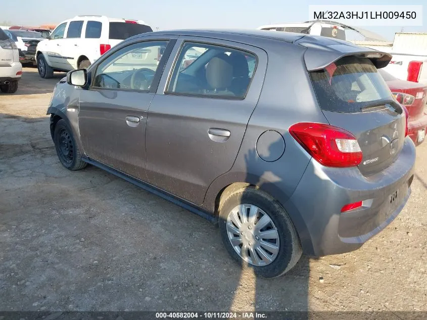 2020 Mitsubishi Mirage Es VIN: ML32A3HJ1LH009450 Lot: 40582004