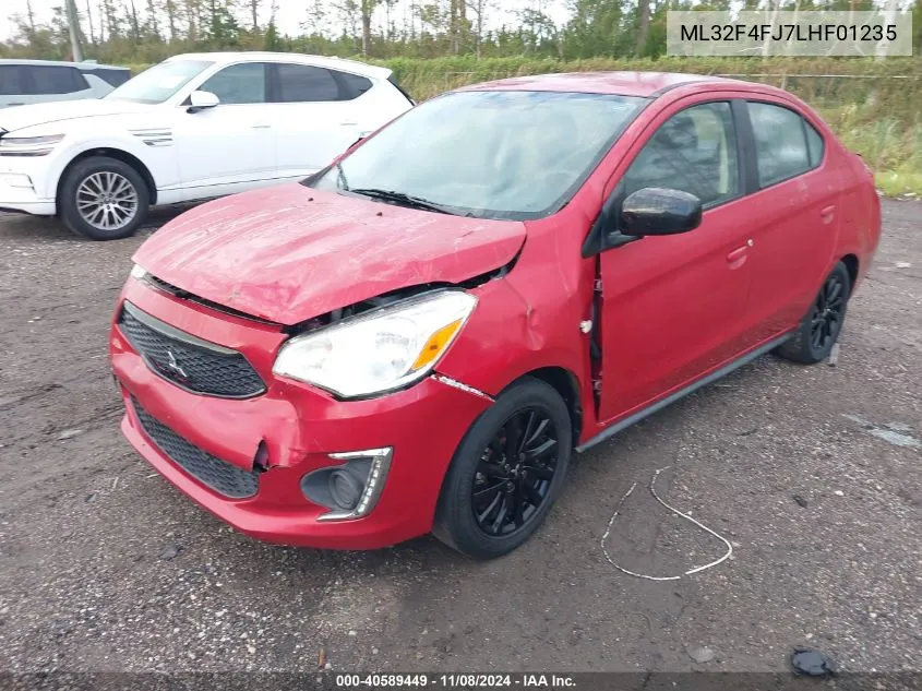 2020 Mitsubishi Mirage G4 G4 Se/G4 Le VIN: ML32F4FJ7LHF01235 Lot: 40589449