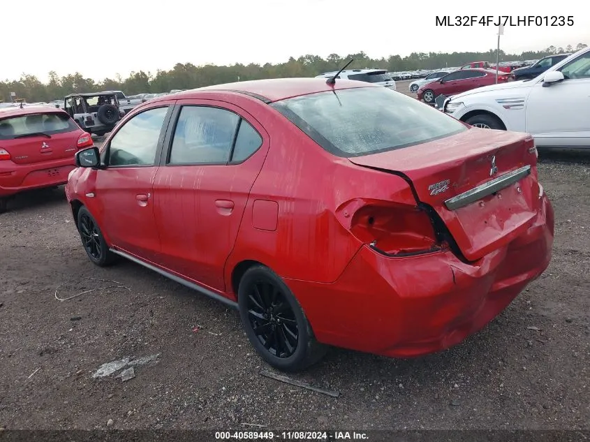 2020 Mitsubishi Mirage G4 G4 Se/G4 Le VIN: ML32F4FJ7LHF01235 Lot: 40589449