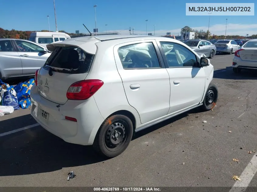 2020 Mitsubishi Mirage Se VIN: ML32A3HJ5LH007202 Lot: 40628769