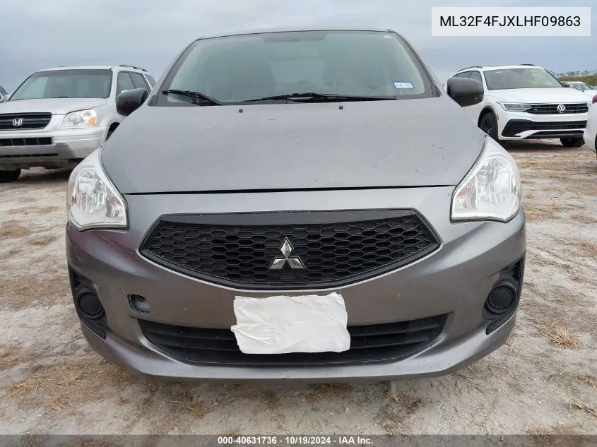 2020 Mitsubishi Mirage G4 G4 Se/G4 Le VIN: ML32F4FJXLHF09863 Lot: 40631736