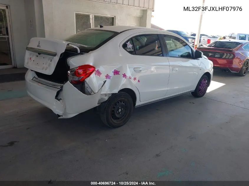 2020 Mitsubishi Mirage G4 Es VIN: ML32F3FJXLHF07976 Lot: 40696724