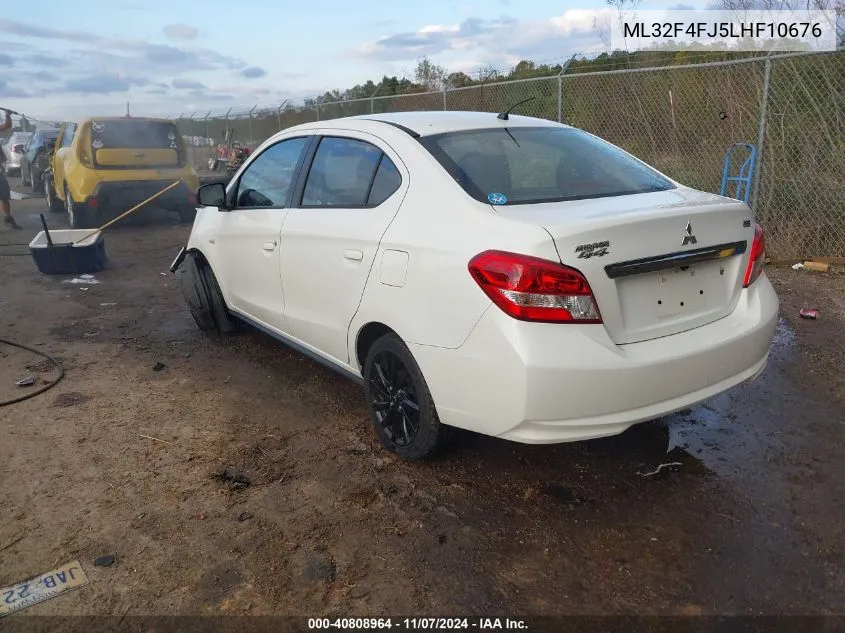 2020 Mitsubishi Mirage G4 Le VIN: ML32F4FJ5LHF10676 Lot: 40808964