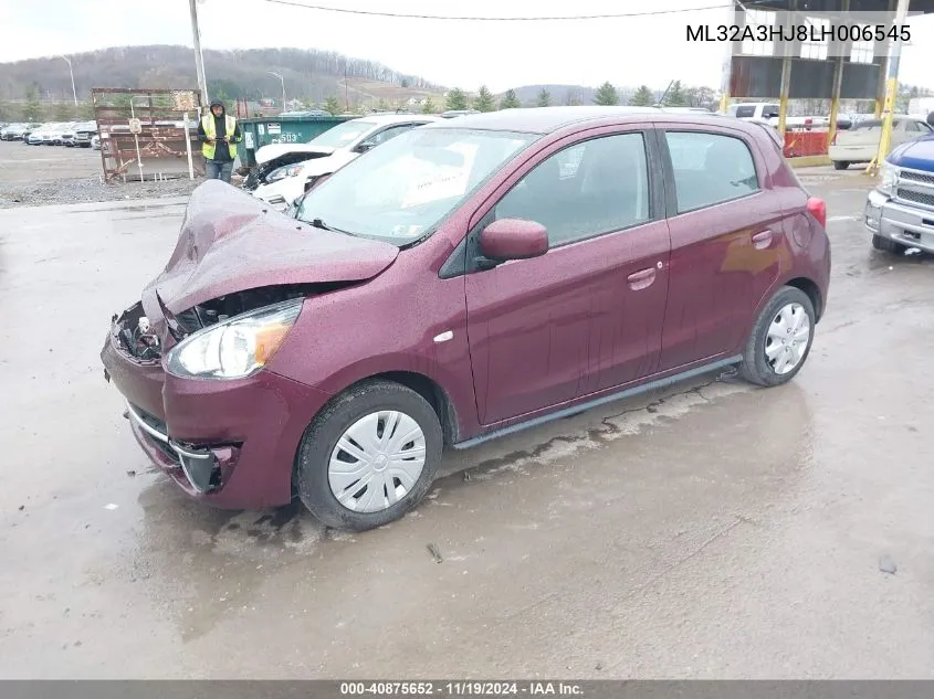 2020 Mitsubishi Mirage Es/Se VIN: ML32A3HJ8LH006545 Lot: 40875652