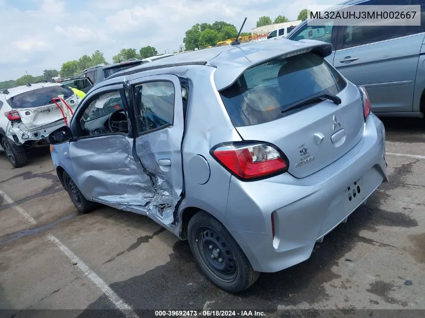 ML32AUHJ3MH002667 2021 Mitsubishi Mirage Carbonite Edition/Es/Le