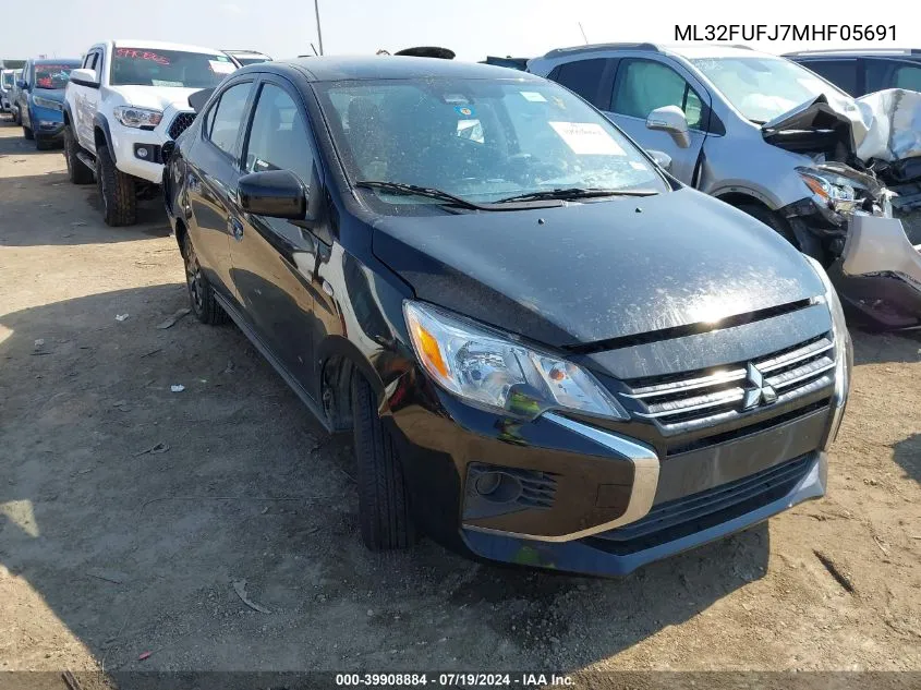 2021 Mitsubishi Mirage G4 Carbonite Edition/Es/Le VIN: ML32FUFJ7MHF05691 Lot: 39908884