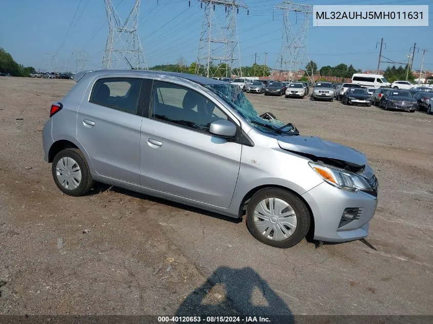 2021 Mitsubishi Mirage Carbonite Edition/Es/Le VIN: ML32AUHJ5MH011631 Lot: 40120653