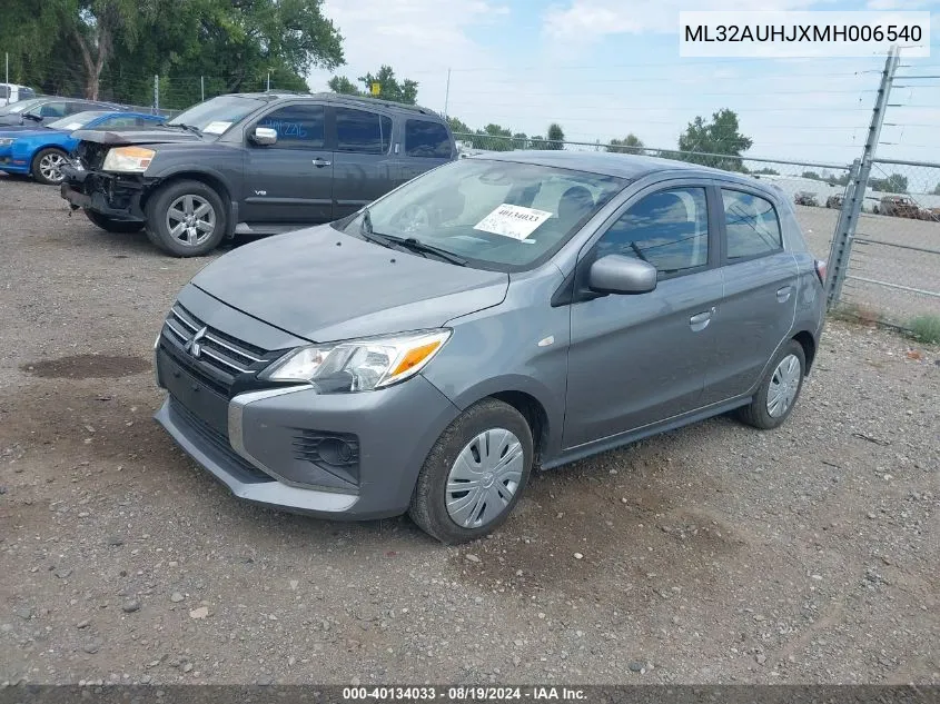 2021 Mitsubishi Mirage Carbonite Edition/Es/Le VIN: ML32AUHJXMH006540 Lot: 40134033