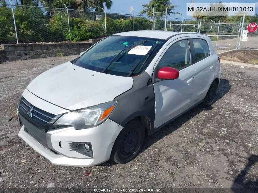 2021 Mitsubishi Mirage Carbonite Edition/Es/Le VIN: ML32AUHJXMH011043 Lot: 40177776