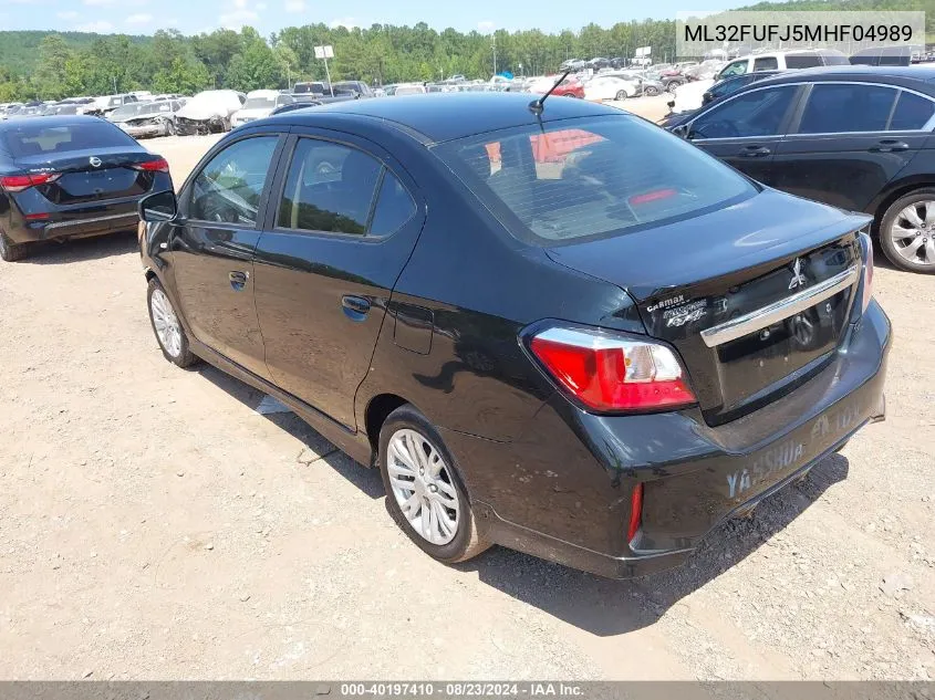 2021 Mitsubishi Mirage G4 Carbonite Edition/Es/Le VIN: ML32FUFJ5MHF04989 Lot: 40197410