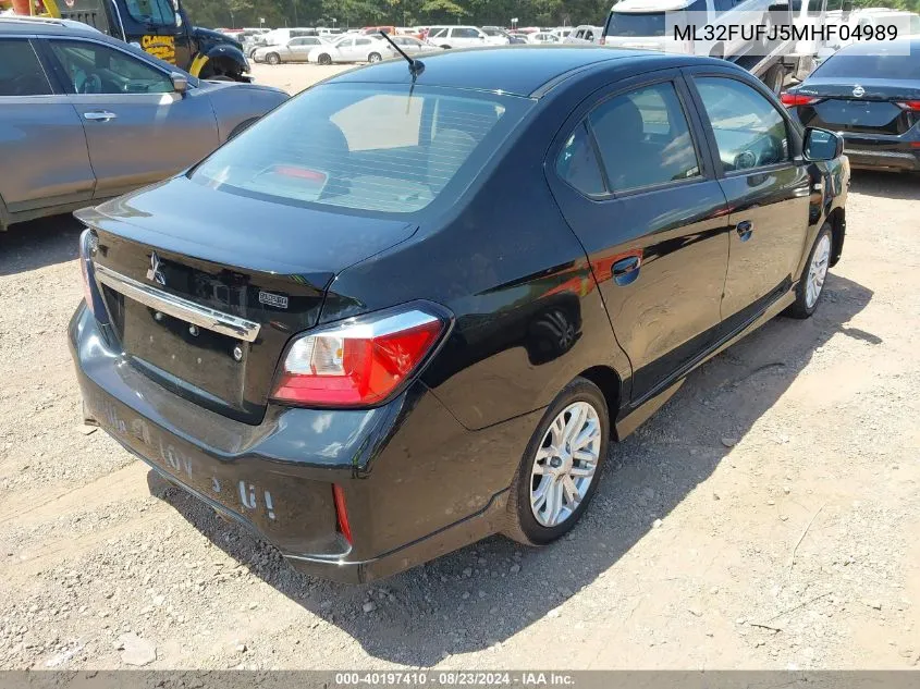 2021 Mitsubishi Mirage G4 Carbonite Edition/Es/Le VIN: ML32FUFJ5MHF04989 Lot: 40197410