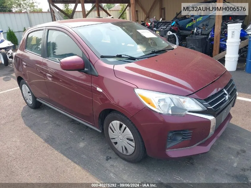 2021 Mitsubishi Mirage Carbonite Edition/Es/Le VIN: ML32AUHJ9MH006576 Lot: 40275292