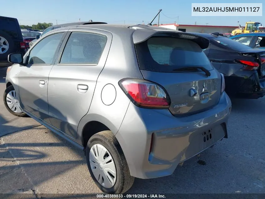 2021 Mitsubishi Mirage Carbonite Edition/Es/Le VIN: ML32AUHJ5MH011127 Lot: 40389833