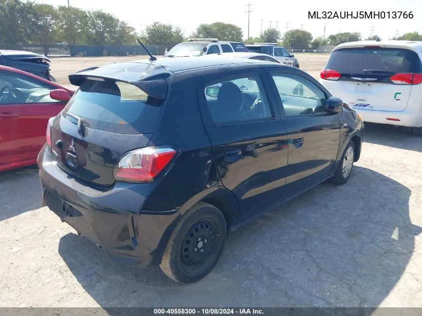 2021 Mitsubishi Mirage Carbonite Edition/Es/Le VIN: ML32AUHJ5MH013766 Lot: 40558300