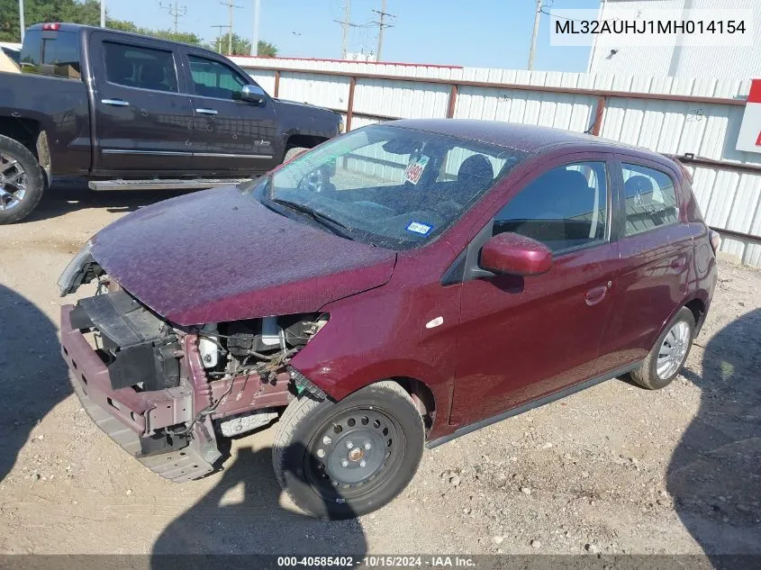 2021 Mitsubishi Mirage VIN: ML32AUHJ1MH014154 Lot: 40585402