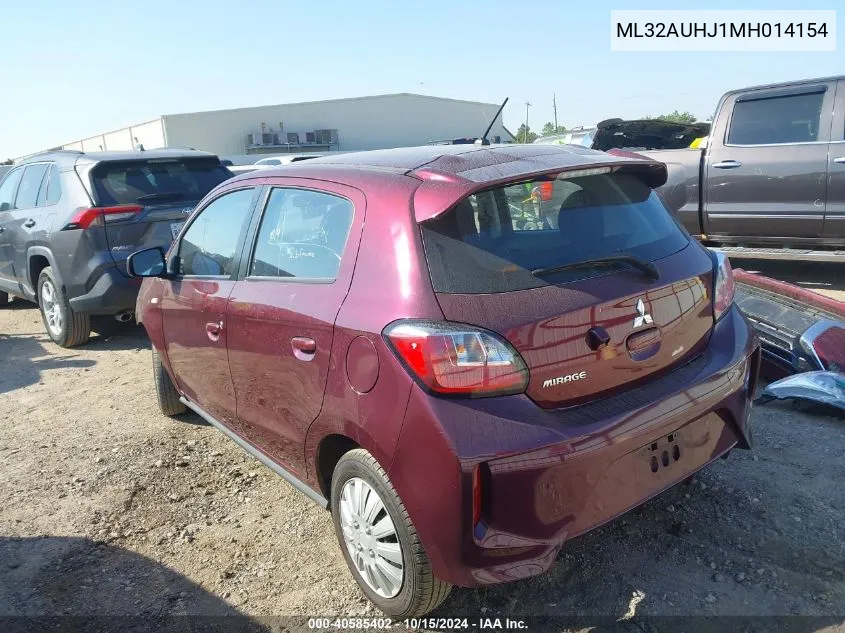 2021 Mitsubishi Mirage VIN: ML32AUHJ1MH014154 Lot: 40585402