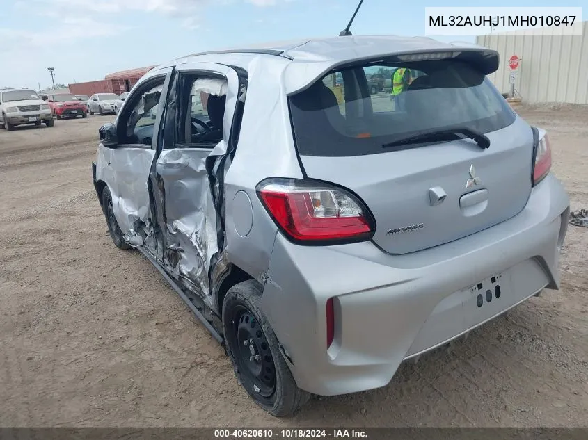 2021 Mitsubishi Mirage Carbonite Edition/Es/Le VIN: ML32AUHJ1MH010847 Lot: 40620610