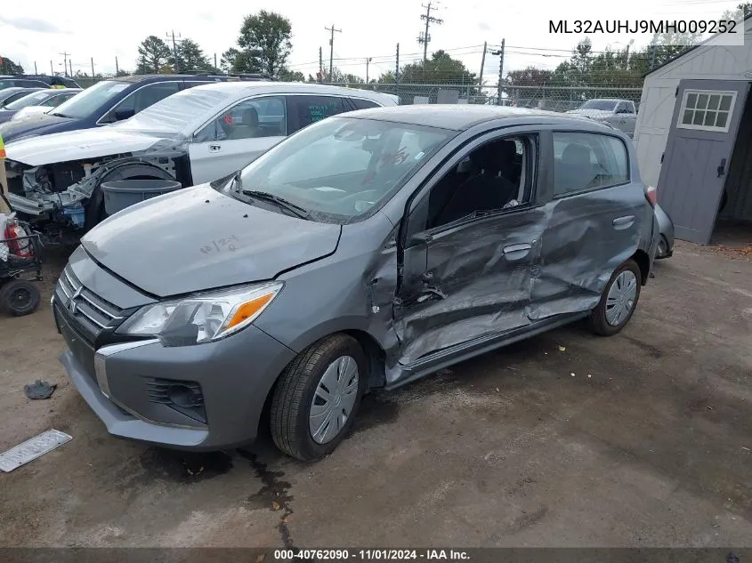 2021 Mitsubishi Mirage Carbonite Edition/Es/Le VIN: ML32AUHJ9MH009252 Lot: 40762090