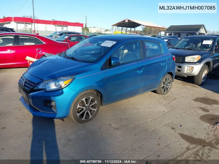 2021 Mitsubishi Mirage Se VIN: ML32AWHJ1MH007085 Lot: 40799790