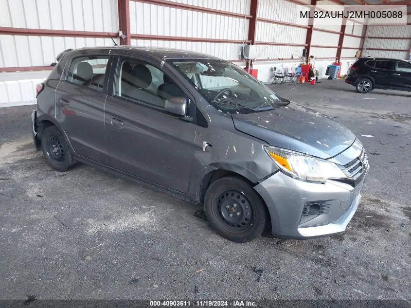 2021 Mitsubishi Mirage Carbonite Edition/Es/Le VIN: ML32AUHJ2MH005088 Lot: 40903611