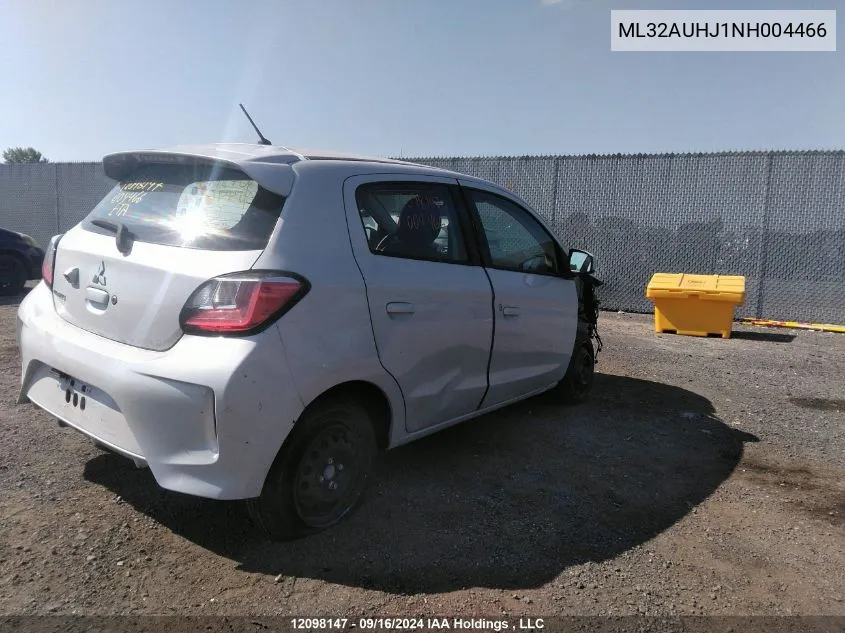 ML32AUHJ1NH004466 2022 Mitsubishi Mirage