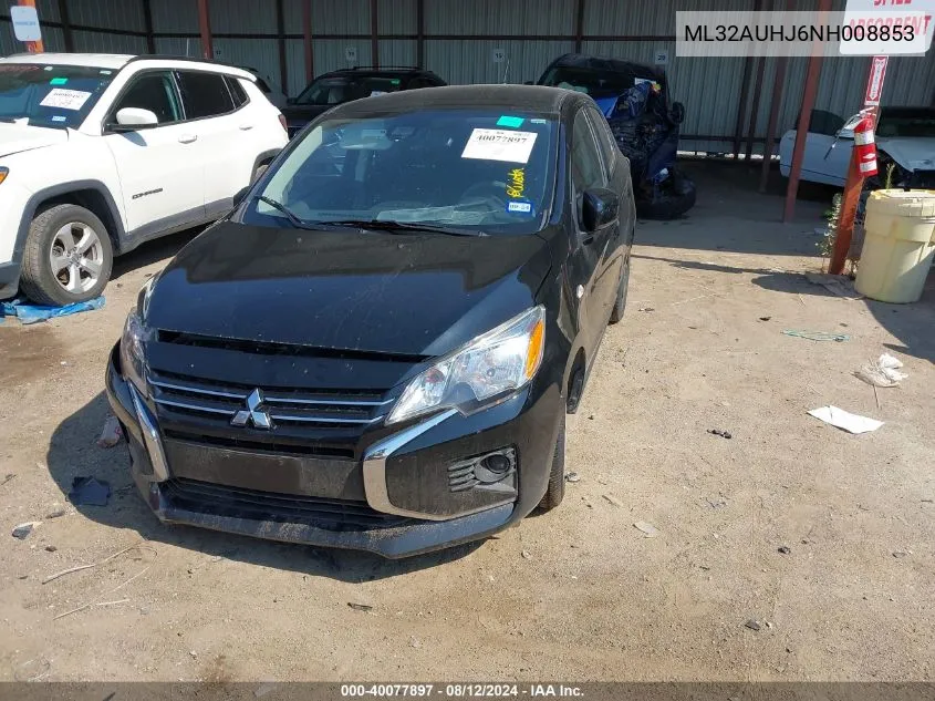 ML32AUHJ6NH008853 2022 Mitsubishi Mirage Es/Le