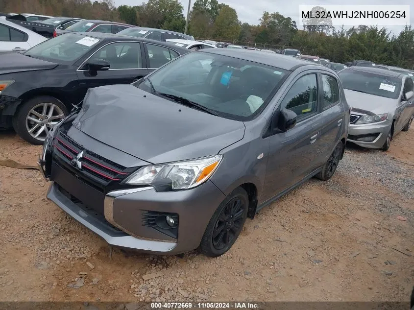 2022 Mitsubishi Mirage Black Edition/Se VIN: ML32AWHJ2NH006254 Lot: 40772669