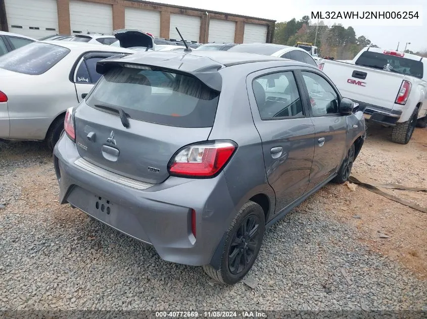 2022 Mitsubishi Mirage Black Edition/Se VIN: ML32AWHJ2NH006254 Lot: 40772669