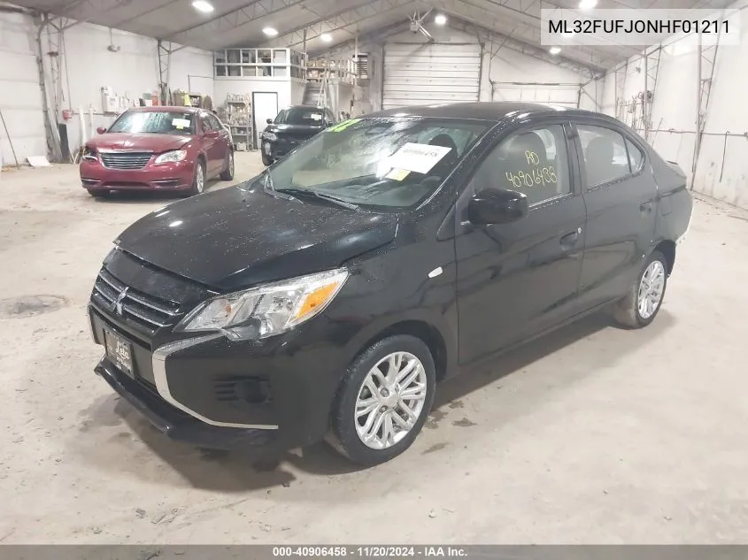 2022 Mitsubishi Mirage G4 Le VIN: ML32FUFJONHF01211 Lot: 40906458