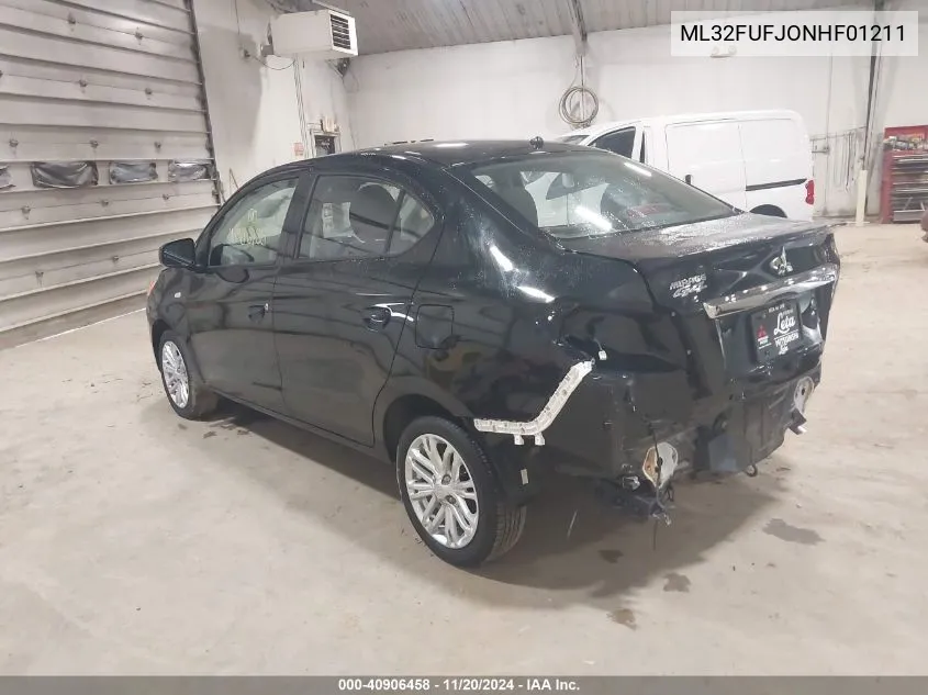 2022 Mitsubishi Mirage G4 Le VIN: ML32FUFJONHF01211 Lot: 40906458